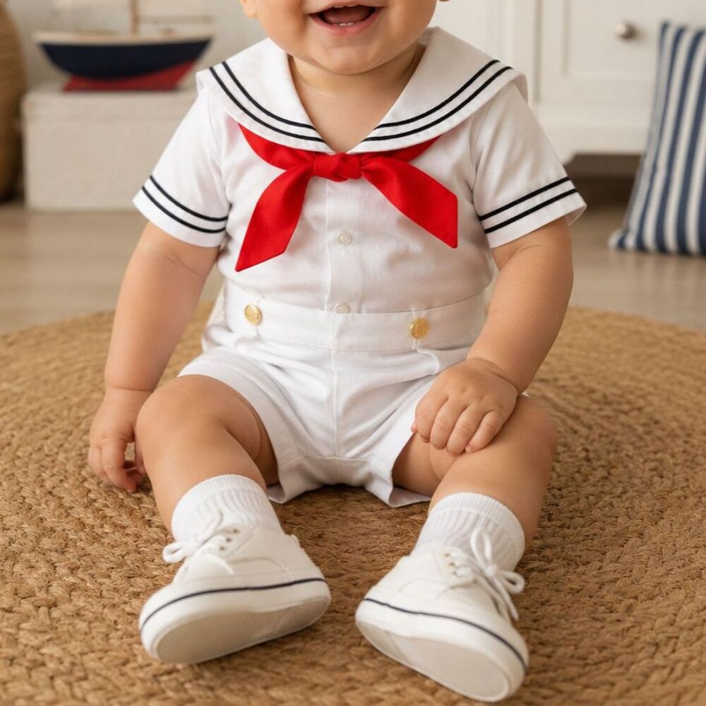 Vintage Baby Sailor Outfit Size 12 Months